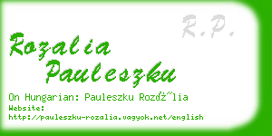 rozalia pauleszku business card